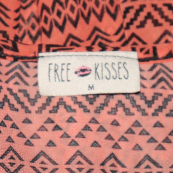 🧡🖤🍂 Free Kisses Sheer Blouse · Burnt Orange & Black · Size M - Picture 2 of 5